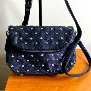 EUC: SHARIF BLACK STUD AND DIAMOND PURSE